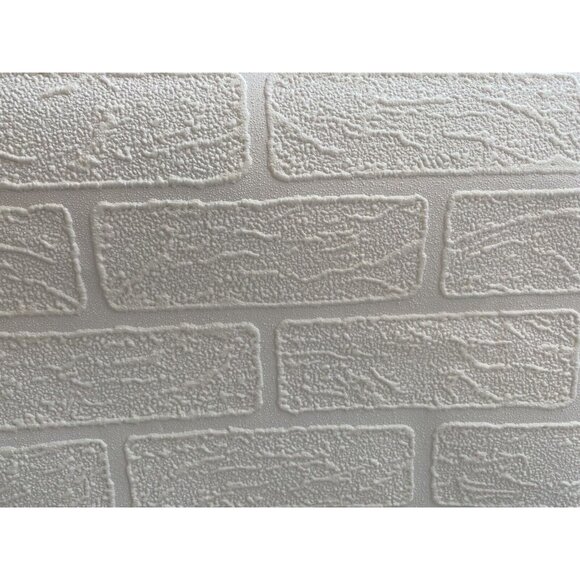 Super Fresco Textured White Brick Paintable Wall Covering #93744 ~ 56sq.ft - Picture 2 of 4